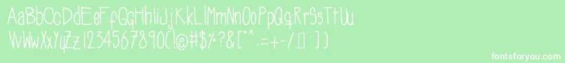 Soozieqs Font – White Fonts on Green Background