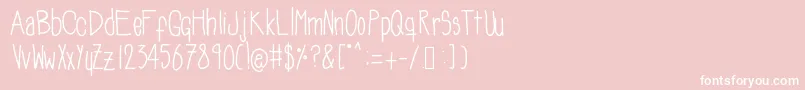 Soozieqs Font – White Fonts on Pink Background