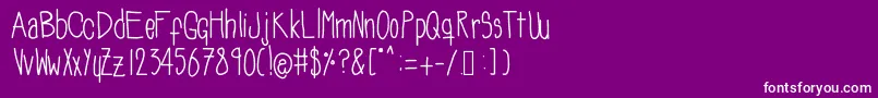 Soozieqs Font – White Fonts on Purple Background
