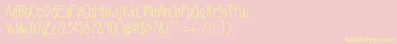 Soozieqs Font – Yellow Fonts on Pink Background