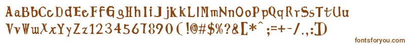 Шрифт LingmingManuscript – коричневые шрифты на белом фоне