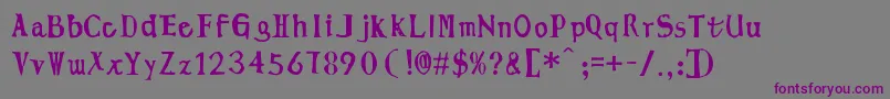 LingmingManuscript Font – Purple Fonts on Gray Background