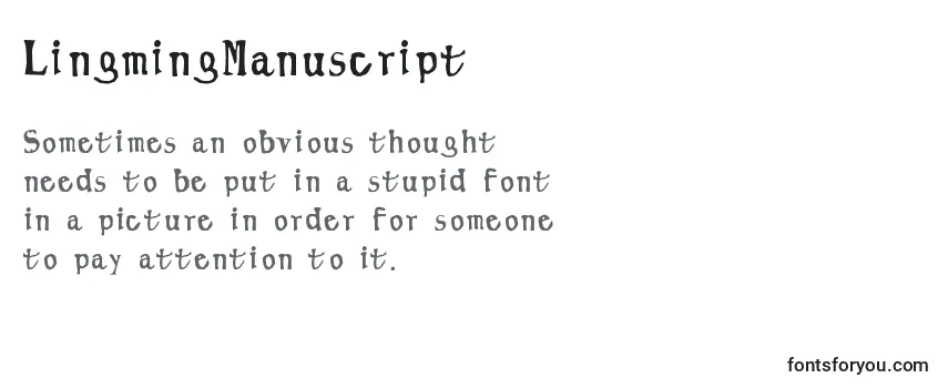 Review of the LingmingManuscript Font