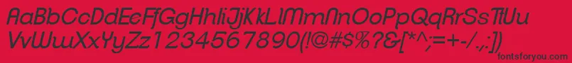 フォントClementepdahBookitalic – 赤い背景に黒い文字