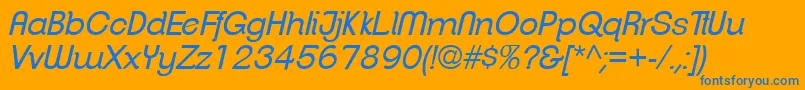 ClementepdahBookitalic Font – Blue Fonts on Orange Background