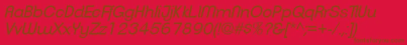 ClementepdahBookitalic Font – Brown Fonts on Red Background