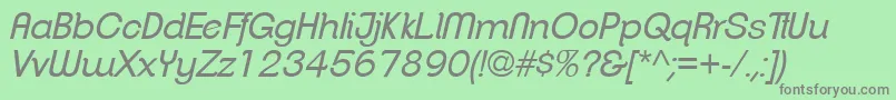 ClementepdahBookitalic Font – Gray Fonts on Green Background