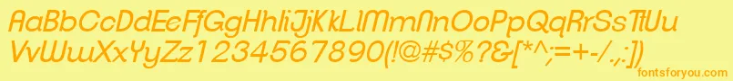 ClementepdahBookitalic Font – Orange Fonts on Yellow Background