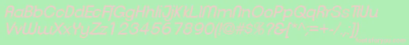 ClementepdahBookitalic-fontti – vaaleanpunaiset fontit vihreällä taustalla