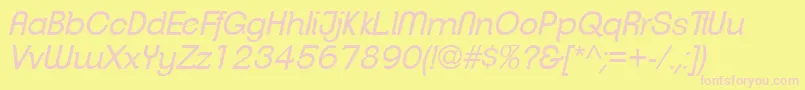 ClementepdahBookitalic-fontti – vaaleanpunaiset fontit keltaisella taustalla