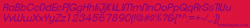 ClementepdahBookitalic Font – Purple Fonts on Red Background