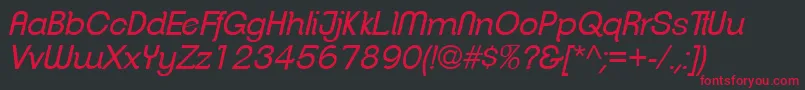 ClementepdahBookitalic Font – Red Fonts on Black Background