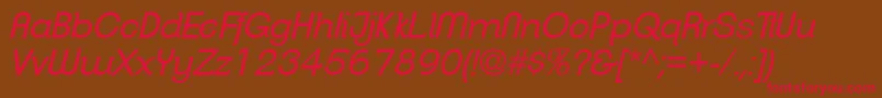 ClementepdahBookitalic Font – Red Fonts on Brown Background