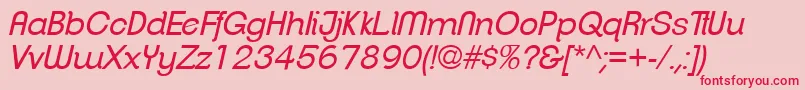 フォントClementepdahBookitalic – ピンクの背景に赤い文字