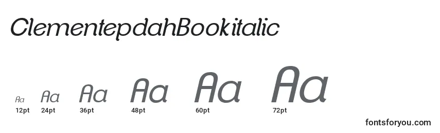 ClementepdahBookitalic Font Sizes