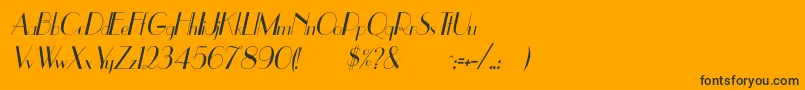 UppeaThItalic Font – Black Fonts on Orange Background