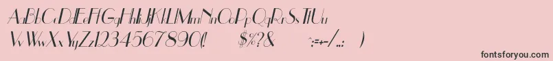 UppeaThItalic-Schriftart – Schwarze Schriften auf rosa Hintergrund