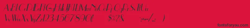 UppeaThItalic Font – Black Fonts on Red Background