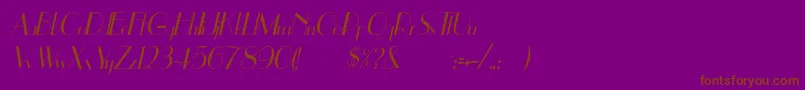 UppeaThItalic Font – Brown Fonts on Purple Background