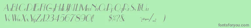 fuente UppeaThItalic – Fuentes Grises Sobre Fondo Verde