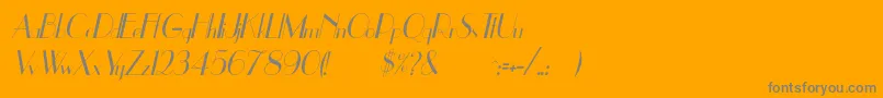 UppeaThItalic-Schriftart – Graue Schriften auf orangefarbenem Hintergrund