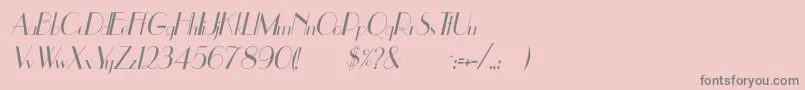 UppeaThItalic Font – Gray Fonts on Pink Background