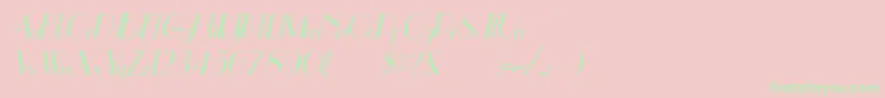 UppeaThItalic Font – Green Fonts on Pink Background
