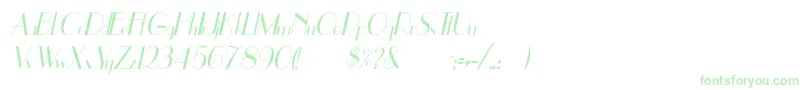 UppeaThItalic Font – Green Fonts on White Background