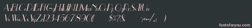 UppeaThItalic Font – Pink Fonts on Black Background