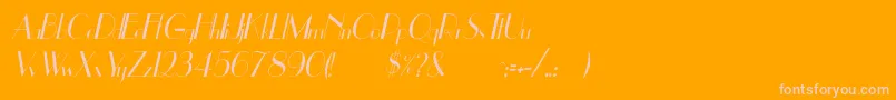 UppeaThItalic Font – Pink Fonts on Orange Background