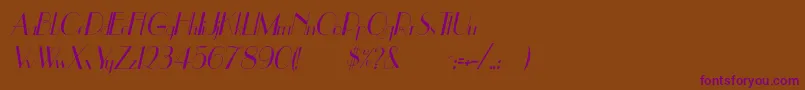 UppeaThItalic Font – Purple Fonts on Brown Background