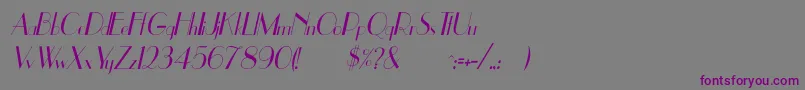 UppeaThItalic Font – Purple Fonts on Gray Background