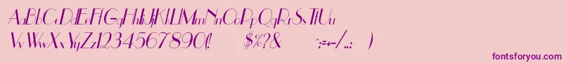 UppeaThItalic Font – Purple Fonts on Pink Background