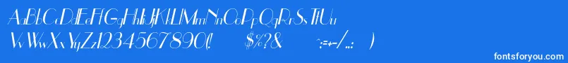 UppeaThItalic Font – White Fonts on Blue Background