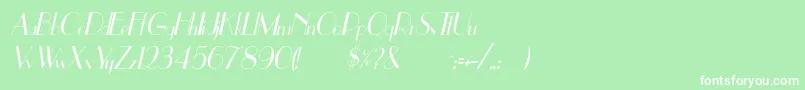 UppeaThItalic Font – White Fonts on Green Background