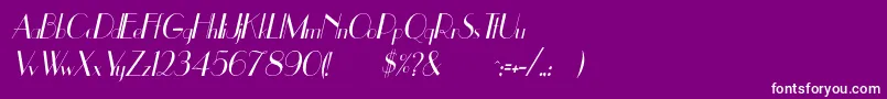 UppeaThItalic Font – White Fonts on Purple Background