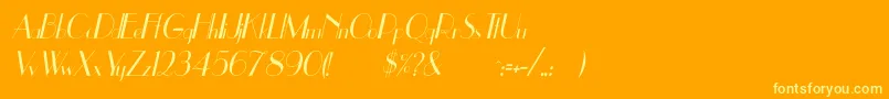 UppeaThItalic Font – Yellow Fonts on Orange Background