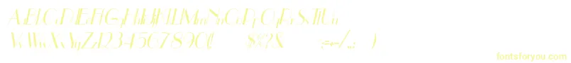 UppeaThItalic Font – Yellow Fonts on White Background