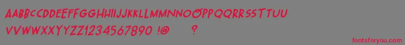 OhWonderfulItalicDemo Font – Red Fonts on Gray Background