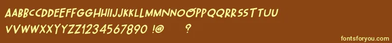 En savoir plus sur la police OhWonderfulItalicDemo Police OhWonderfulItalicDemo – polices jaunes sur fond brun