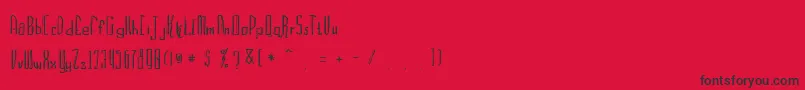 Bravemountains Font – Black Fonts on Red Background
