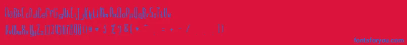 Bravemountains Font – Blue Fonts on Red Background