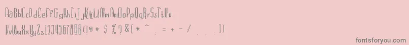 Lisätietoja Bravemountains-fontista Bravemountains-fontti – harmaat kirjasimet vaaleanpunaisella taustalla