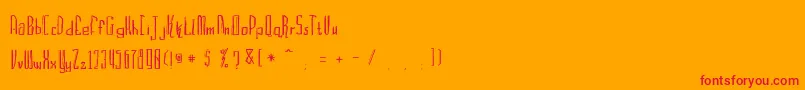 Bravemountains Font – Red Fonts on Orange Background