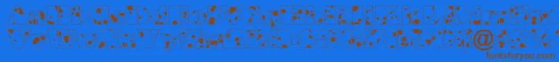 ABraggadr Font – Brown Fonts on Blue Background