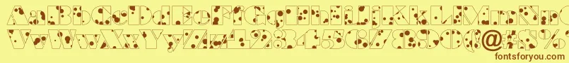 ABraggadr Font – Brown Fonts on Yellow Background