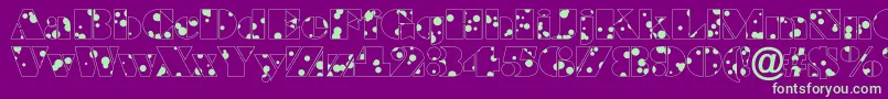 ABraggadr Font – Green Fonts on Purple Background