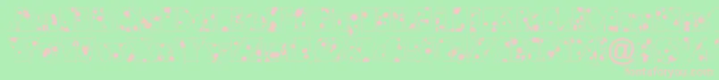 Czcionka ABraggadr – różowe czcionki na zielonym tle