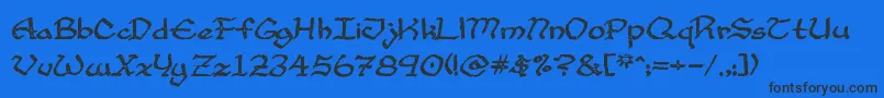 CupAndTalon Font – Black Fonts on Blue Background