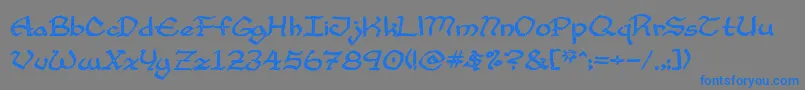 CupAndTalon-Schriftart – Blaue Schriften auf grauem Hintergrund